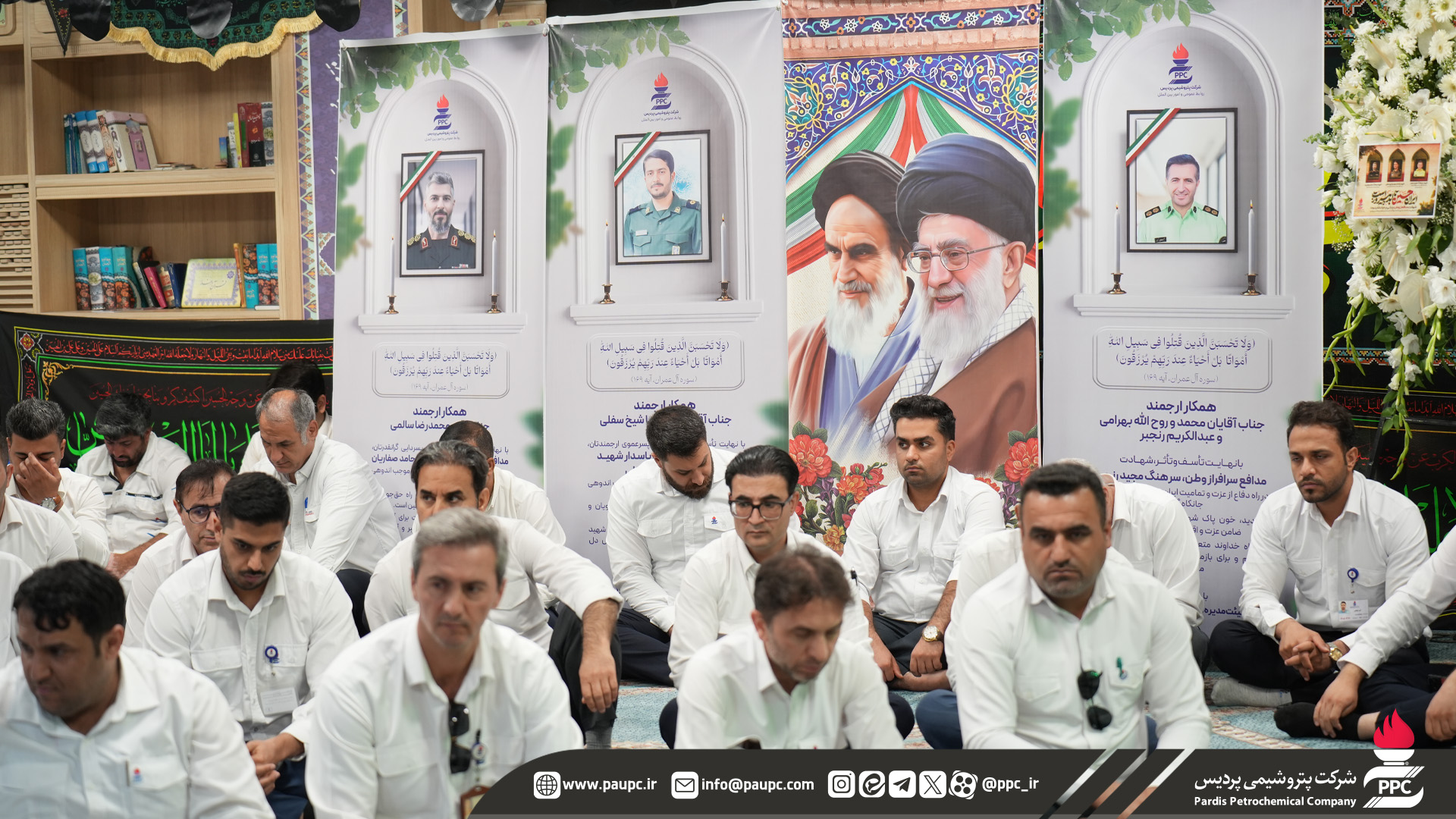 ادای احترام به قهرمانان وطن در پتروشیمیِ پردیس